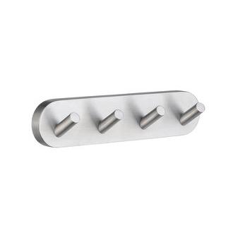 Smedbo HS359 7 in. 4 Hook Towel Hook in Brushed Chrome from the Home Collection